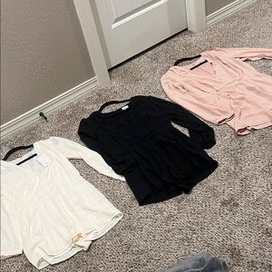 3 Tobi Rompers - Cream, Black, Blush - Size L